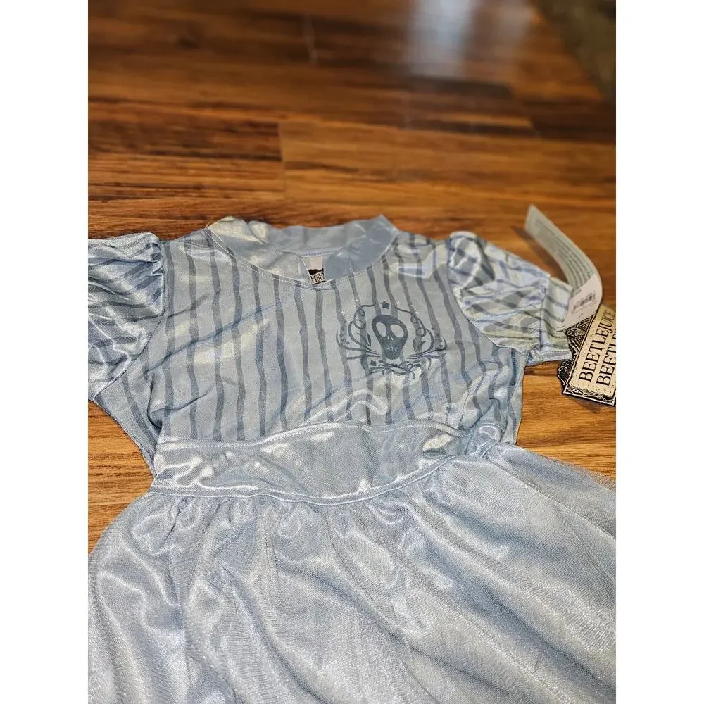 Girls' Beetlejuice Astrid Dress-Up NightGown - Blue Size XS NWT